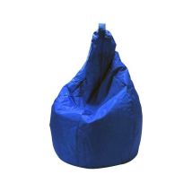 Dmora Poltrona A Sacco A Tinta Unita, Colore Blu, Misure 80 X 120 X 80 Cm