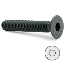 Tornillo Rosca Metal Allen Din 7991 Negro Metrica M-6 Largo 80mm