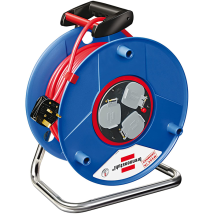 Brennenstuhl - Bretec 3-way Socket Cable Reel (25m Extension Cable, Ergonomic Hand