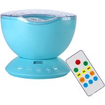 Ocean Wave Projecteur,télécommande Night Light Lampe,lecteur De Musique,7 Couleurs Chaning Night Light