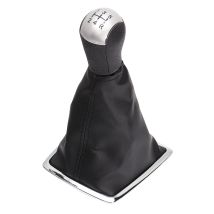 Insma - 5 Speed Gear Shift Knob Shift Lever Gaiter Boot Cover For Ford For Focus Mk2 2005 2006 2007 2008 (white, Silver)