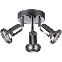 Plafoniera cromata PHOBOS – 50W – 400 lm – 11x11x9 cm – Illuminazione diretta e regolabile – MASSIVE
