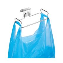 Idesign Classico Portasacchi Differenziata Da Appendere, Supporto Per Sacco Della Spazzatura In Metallo, Argento