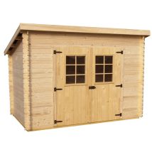 Habrita - Casetta Foresta Mod. Charente In Legno Massello Ad Incastro 20 Mm 300x185 Senza Pavimento - Foresta