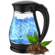 Ad 1274 B Bollitore Elettrico 1,7 L 2200 W Nero, Trasparente - Adler
