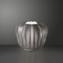 Lámpara de pie plateada de metal blanco – Diámetro 60cm – Altura 55cm