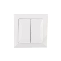 Interrupteur Double Opal Avec Éclairage, Blanc Wp-3 Op/s