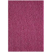 Sanat Hali - Tapis Shaggy 160x230 Rose Tissé Rectangle Motif Uni Sg Loca