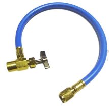 Manguera Con Llave Recarga Gas Botellas Entrada Hembra 1/2" Y Salida 1/4"