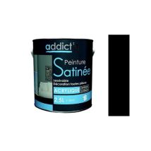 Pintura Acrílica Multisustrato Para Interiores, Negro Satinado, 2,5 Litros.