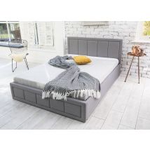 Furniturestop - Plush Charcoal - Spring Memory Foam Mattress 4ft6 - Plush Charcoal