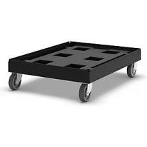 Eurokraftbasic - Rodador De Transporte Negro A Partir De Material Reciclado