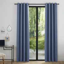 Eclipse Paris - 2er-set Verdunkelungsvorhänge In Zartem Blau 140 X 260 Cm - Bleu