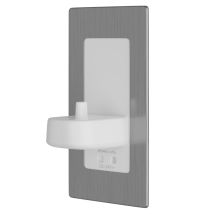 Proofvision - Brushed Steel In-wall Electric Toothbrush Charger And Shaver Combo - Pv12p-bs-fr