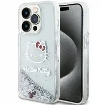 Hello Kitty Hkhcp13llikhet Iphone 13 Pro / 13 6.1 Custodia Rigida Argento/argento Con Glitter Liquido E Ciondoli A Forma Di Testa Di Gatto