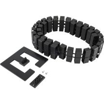 Cube Sl Kabelschlange, Kabelkanal Kabelführung Kabelmanagement, Flexibel Für Höhenverstellbare Tische, Kunststoff, Schwarz, 1250 Mm