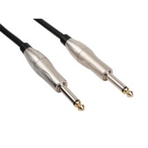 Hq Power - Professionelles Gitarrenkabel, 6.35mm Mono-klinkenstecker Auf 6.35mm Mono-klinkenstecker - Metall (5m)