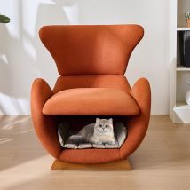 Relaxsessel – Weiche Schaumstoffpolsterung – Mit Katzenbereich – Geeignet Für Wohnzimmer, Büro Oder Schlafzimmer – Maße: 66 X 69 X 76 Cm