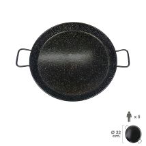 Garcima - Paellera Valenciana Esmaltada 5 Personas/ 32 Cm , Paellera Valencina Esmaltada 5personas/ 32 Cm.- Ideal Para Hacer Paellas.- Utíl Para 5 