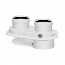 Divisor De 2 Vías Diámetro 80-80 Mm Modelo Opalia F Cámara Estanca Con Inspección De Gases De Combustión Para Calentador De Agua