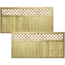 6ftx3ft Premier Diamond Trellis Top Pgs Urban Range Fence Panel