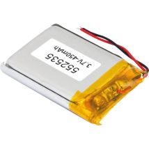 Nimo - Akku 3,7v 300ma Li-polymer Mit Kontrollschalter Maße 25x35x5,5mm