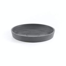 Sottovaso Rotondo Amsterdam D18x2,5cm Grigio - Ecopots