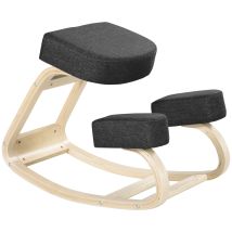 Sedia Inginocchiatoio Design Ergonomico Con Cuscino Imbottito Nero - Vinsetto