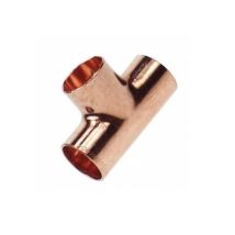 Te de Cobre H-H-H 15 mm – Accesorio para Fontanería y Calefacción – Alta Resistencia a Presión y Temperatura