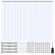 Vevor Tenda A Strisce In Plastica Spessore 2mm, Altezza 2,4m, 16 Strisce Di Tenda Larghezza 2,4 M Per Isolamento Per Congelatori Magazzini Garage, 