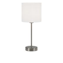 Lampada Da Tavolo Incl. Interruttore E14 25 W Bianco Metallo-tessuto Brilo Ner