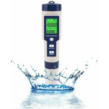 Medidor De Ph Electrónico 5 En 1: Mide Ph, Tds, Ce, Salinidad Y Temperatura. Pantalla Lcd Precisa. Apto Para Agua Potable, Acuarios, Piscinas, Etc. 