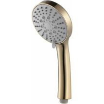 Furwoo - Handheld Shower Head High Pressure 5 Functions Shower Head Water Saving Hand Shower Head Abs Brushed Gold Rain Hand Held Shower Head With 