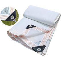 Filet D'Ombrage Rectangulaire, Anti-uv Voile Ombrage, Serres Filet Coupe-vent Avec Oeillets, Blanc, 2x2m