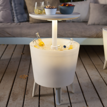 Keter – Table glacière lumineuse 30L – Bar de jardin – Matières, Longueur, Hauteur, Largeur