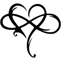 Osqi - Steel Infinity Heart Wall Decor, Metal Wall Decor, Metal Infinity Heart Sign, Wrought Iron Decor, Personalized Art Wall Decor, Metal Wall Decor