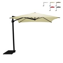 Ombrellone A Palo Laterale Trend Q250x250 Cm Made In Italy Colori Maffei: Ecru