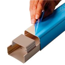 Canalina Climatizzazione 140 X 90 Mm Pvc Rigido, Bianco Crema Ral 9001, 2 Metri