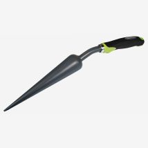 Ribiland Zwiebelpflanzer – 39,5 cm – Ergonomisches Design – Rostfreies Metall – Grün/Schwarz