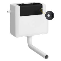 Nuie Concealed Cistern And Matt Black Traditional Round Dual Flush Push Buttons - Xty8t02