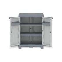 Armario Resina Medio 2 Estantes Gris Wave 97,9 X 70 X 43,8 C