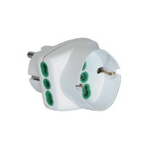 Fme 82.230 Adattatore Schuko 2p+t Bipasso+schuko