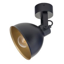 Dekorativer Loft-deckenspot, Schwarz Und Gold, Verstellbar, 1xe27 15w, Mars Sigma Lighting