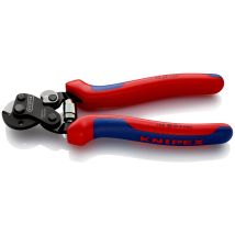 Knipex 95 62 160 Sb Wire Rope Cutter Also For High-strength Wire Rope With Multi-component Handles Burnished 160 Mm