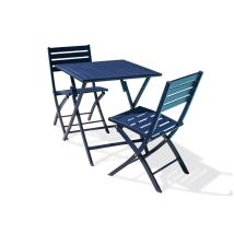 Citygarden - Marius - 2-sitzer-garten-essgruppe Aus Marineblauem Aluminium - City Garden