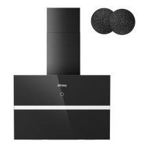 Schräg-dunstabzugshaube – Schwarz – 524 M³/h – Energieeffizienzklasse A++ – 60 Cm