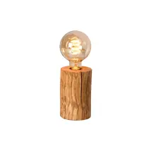 Lampada Da Comodino "trabo" In Legno Di Pino H15 Cm E27