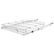 Organizador Extraíble Debajo Del Fregadero 432x533x63,5 Mm Cesta Deslizante 1 Nivel De Acero Cromado Cajón Deslizante Carga De 13 Kg Deslizamiento 