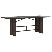 Maison Exclusive - Gartentisch Mit Glasplatte Braun 190x80x75 Cm
