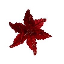 Blume aus Polyester-Velvet auf Draht – 17 cm – 44 cm – KAEMINGK